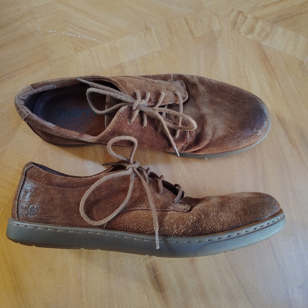 Born H62526 Men's US Size‎ 10M Brown Suede Lace Up VCJE19 Casual Shoes